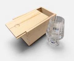 ウィスキーテイスティング 90ml 重厚な台座付き ウイスキーグラス ギフトセット ストレートグラス 引き出し式木箱入り a-845