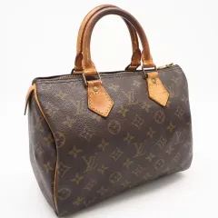 ★3日以内返品可★  LOUIS VUITTON ルイ・ヴィトン モノグラム キャンバス スピーディ25 M41528 ハンドバッグ ブラウン コーティングキャンバス レザー レディース