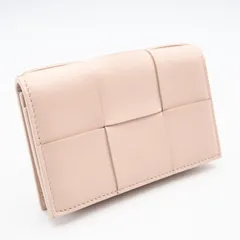 ★3日以内返品可★ 美品 BOTTEGAVENETA ボッテガヴェネタ イントレチャート 大 カードケース 651396 カードケース ピンク ラムスキン レディースのサムネイル