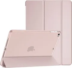 ProCase iPad 9.7 ケース、iPad 6世代 2018/ 5世代 2017, iPad Air 2 1 保護カバー, ３つ折り スマートケース TPUバックカバー スタンド機能 - ピンク