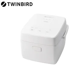 【新品・正規品】ツインバード はやくておいしい3合IH炊飯器 RM-D793W コンパクトでシンプルなスクエアデザイン 3mm厚丸釜×大火力IH1000Wではやく、おいしくのサムネイル