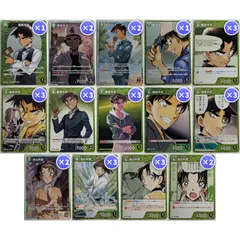 【名探偵コナンTCG】服部平次 遠山和葉 デッキパーツ 34枚まとめ売り 緑属性 SR6枚含む！