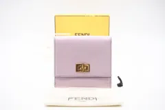 ★3日以内返品可★ 極美品 FENDI フェンディ ピーカブー レザー セレリア コンパクトウォレット 8M0438 二つ折り財布 ピンク レザー レディース