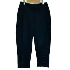 【中古】　BLACK COMME des GARCONS　テーパードパンツ　クロップド丈　ボトムス　ジップフライ　無地　AD2010　No.1G-P0001　日本製　ドメスティック　古着　/1156のサムネイル