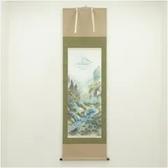 K茶道具　掛軸　絹本山水大立軸　上海外文書店扱い品　紙箱　S1004KJ 2026年最新】絹本 掛軸 山水の人気アイテム - メルカリ