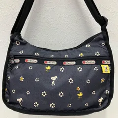 2403　LeSportsac　レスポートサック　SNOOPY　スヌーピー　PEANUT　PEANUT　コラボ　スヌーピーデイジー　クラシックホーボー　SNOOPY DAISY　ブラック　黒　花柄　ウッドストック　レディース　軽量のサムネイル