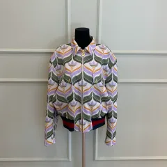 267000461 グッチ X アディダス トレフォイル プリント ジップアップ ジャケット サイズ 48