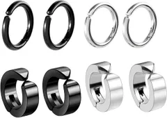 ピアス穴不要！シンプル＆スタイリッシュなイヤーカフ 4ペアセット