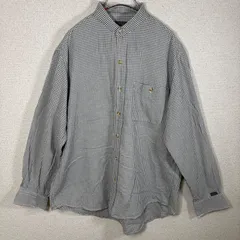 AIGLE チェックシャツ L グレー系 長袖 ボタンダウン 上品 カジュアル