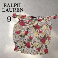 RALPH LAUREN ラルフローレン シルク 100% 花柄 キャミソール　オフショル ブラウス 9号