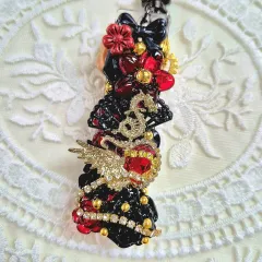 キーホルダー_ レッド+ブラック