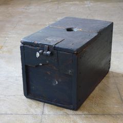 1743 アンティーク 味のある銭函 木箱 収納ケース 骨董 オブジェ