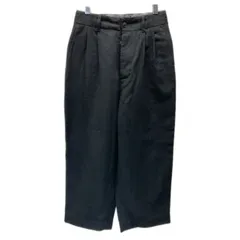 【中古】　JUNYA WATANABE COMME des GARCONS　スラックス　ウールパンツ　ボトムス　ボタンフライ　ツータック　無地　AD2010　日本製　ドメスティック　古着　/1156