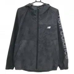 【超美品】ニューバランスゴルフ ジップパーカー 黒×グレー 総柄 メンズ 4(M) ゴルフウェア 2025年モデル New Balance