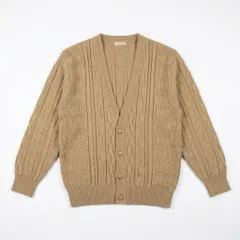 [RAA-6] REOR ケーブル編み ニットカーディガン ベージュ Mサイズ