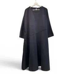 GALERIE VIE ギャルリーヴィー トゥモローランド スムースビーバー ワイドヘムワンピース サイズFREE 濃紺 NO 23-06-44-06301 250040 R-01 日本製 ロング Aライン レディース 冬 ゴーゴー古着久喜倉庫店 草3967