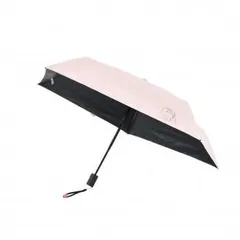 三国 裏黒コーティング晴雨兼用自動開閉コンパクト折りたたみ傘 おでかけと猫 ピンク S3517606