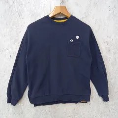 jack wolfskin ジャックウルフスキン スウェット トレーナー 胸ポケット ヘビーウェイト 刺繍 ネイビー XSサイズ ◎_〇◇☆のサムネイル