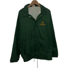 【中古】　Auburn　コーチジャケット　ナイロンジャケット　フルボタン　ワンポイント　刺しゅう　オーバーサイズ　USA製　古着　/7070