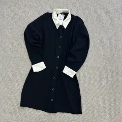 M 新品 ザラ バイカラー ミニ シャツ ワンピース 0423D