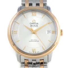 オメガ OMEGA 腕時計 デ・ヴィル プレステージ 424.20.37.20.02.002 サンレイ シルバー文字盤 K18レッドゴールド SS 自動巻き 【箱・保付き】 【中古】のサムネイル