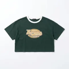 [RCC-2] CHIP CLIP クロップド丈 Tシャツ グリーン ロゴ