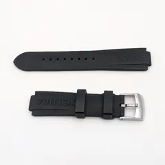 極美品 ルイヴィトン タンブール ベルト 腕時計ベルト ラバー ブラック ロゴ R15509のサムネイル