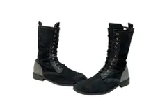 コムデギャルソン COMME des GARCONS トリコ tricot ミディアム レースアップブーツ 11ホール スエード ドメス モード 日本製 BLACK 黒 レディース靴 ブーツ その他 ブラック 23cm 104S-1255のサムネイル