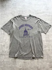 90's JERZEES ”JOHNS HOPKINS” T-shirt ジャージーズ ラッセル Tシャツ グレー USA製 XL