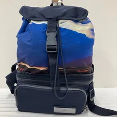 2320　adidas　STELLA MACCARTNEY　アディダス　ステラマッカートニー　リュックサック　バックパック　ブルー　ネイビー　軽量　リュック　レディース　メンズ　ユニセックス　シンプル　スポーツ　ワークアウト　トレーニング