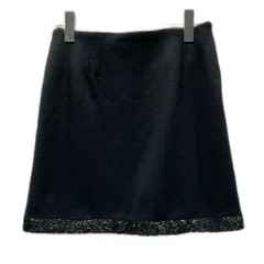 【中古】　TSUMORI CHISATO　スカート　ミニ丈　ウールスカート　無地　ビジュー　サイドジップ　ドメスティック　古着　/2497のサムネイル