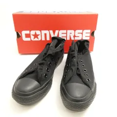 美品 CONVERSE コンバース 5SE784 オールスター PLTS フリルスリップ OX スリッポン 23.5 ブラックモノクローム 厚底 スニーカー 靴 レディース AC1811 