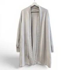 DAMA Collection ダーマコレクション カシミヤカーディガン サイズLL 灰色 ネズミ色 ひざ丈 長袖 カシミヤ100% レディース 冬 ゴーゴー古着久喜倉庫店 草3969