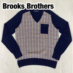 Brooks Brothers アーガイル Vネックニット L 紺 希少 90s - メルカリ