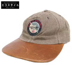 PoloSportRalphLauren ポロスポーツラルフローレン 90s　ワッペン刺繍 レザーバイザー キャップ ONE SIZE