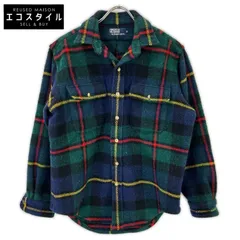 POLO RALPH LAUREN ポロ ラルフローレン ｸﾞﾘｰﾝ系 ﾌﾞﾛｯｸﾁｪｯｸ ｼｬﾂｼﾞｬｹｯﾄ M