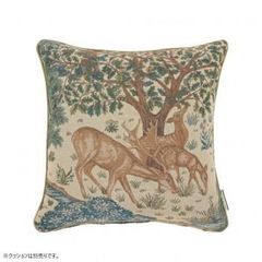 Jules Pansu Medieval 動物と花の刺繍クッションカバー - メルカリ