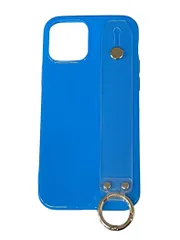 【訳アリ】iPhone12 / iPhone12 Pro アイフォン12プロ 対応 ソフトケース TPU ベルト付き スマホケース(色:ダークブルー)耐衝撃 スリム コンパクト カラフル