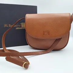 Burberrys バーバリー ショルダーバッグ レザー ブラウン ノバチェック ヴィンテージ ほぼ未使用 ジャンク バッグ 【12231】