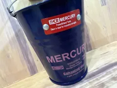✔送料込 MERCURY ミニバケツ★ネイビー★ブリキ アメリカン雑貨のサムネイル