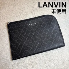 【未使用】LANVIN PARFUMS ランバン ポーチ クラッチバッグ ブラックのサムネイル
