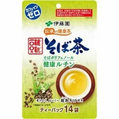伝承の健康茶 韃靼100%そば茶 ティーバッグ14P×10個【伊藤園】※送料無料(一部地域除く)のサムネイル