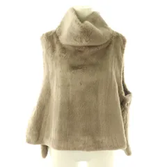 シアントーキョー CYAN tokyo 25AW バックオーバーハイネックフェイクファーベスト F モカ /ES ■OS