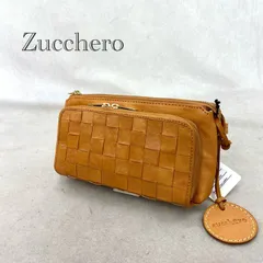 未使用 zucchero お財布 ポシェット  48917 ショルダー バッグ レザー 牛革 ブラウン タグ付き レディース 鞄 _201067のサムネイル