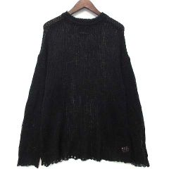 24AW 美品 ナンバーナイン モヘヤ メッシュ ワイド ボーダー ニット M 