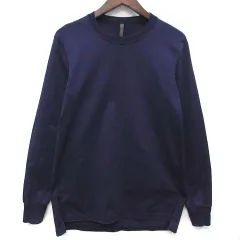 カズユキ クマガイ アタッチメント KAZUYUKI KUMAGAI ATTACHMENT 60/2 ギザ シルキー 天竺 クルーネック 長袖 Tシャツ カットソー パープル 紫 1 KJ83-004のサムネイル