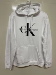 【新品未使用】CALVIN KLEIN 40GC201 カルバンクライン プルオーバーパーカー パーカー メンズ M MONOGRAM P/O HOODIE WHITE M ★のサムネイル