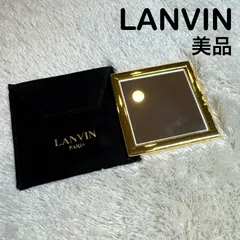 【美品】LANVIN PARIS ランバン コンパクトミラー 鏡 メイクミラー ゴールド カバー付きのサムネイル