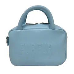 furfur(ファーファー) ハンドバッグ - ライトブルー エンボス加工/ミニバッグのサムネイル