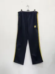 M アディダス ファイヤーバード トラックパンツ ネイビーイェロー トレーナー パンツ